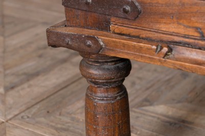 close up of coffee table leg